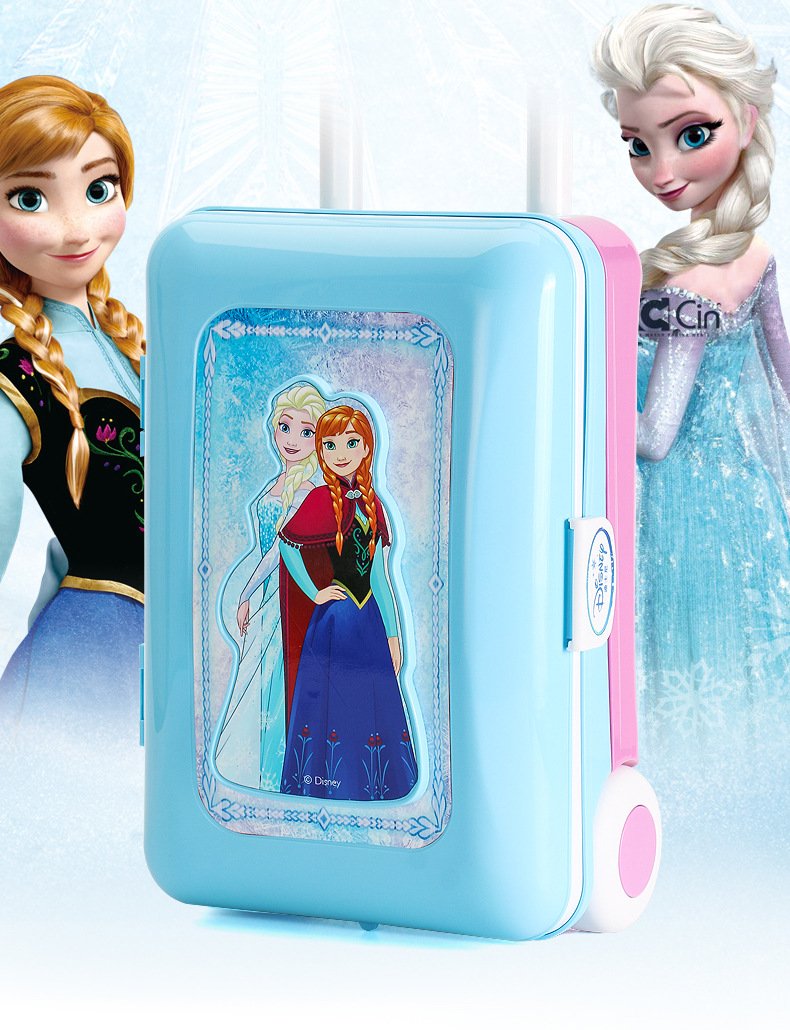 Disney Frozen Child Girl Play House Dresser Dresser Beauty Toy Suitcase Set