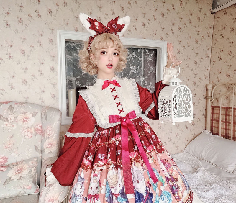 Lolita Dress Costume Japan Style Girls Op Rabbit Cosplay