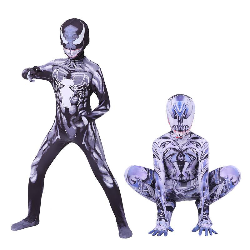 Spiderman Jumpsuit Venom Cosplay Costume For Children And Adults Halloween