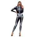 Halloween Party Skull Jumpsuit Costume For Women And Girls