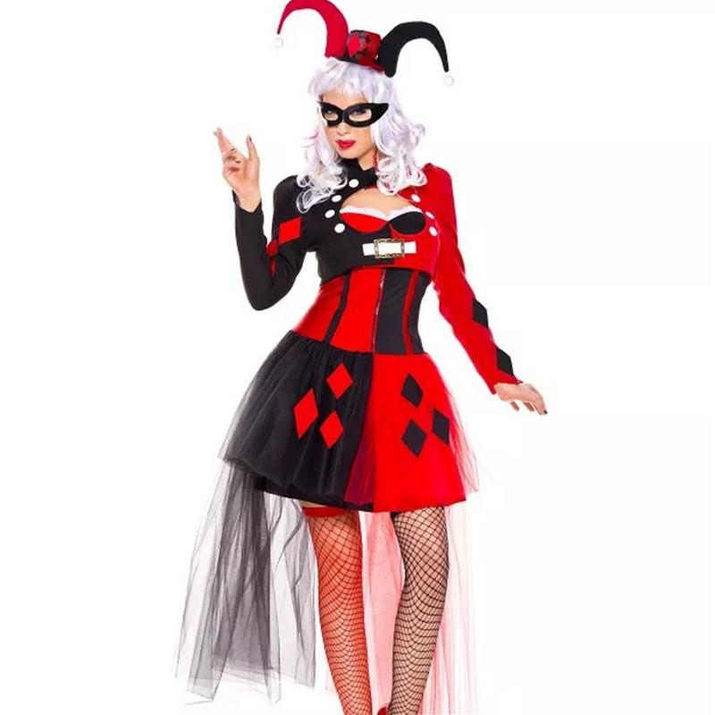 Halloween Women Joker Sexy Dress Costume