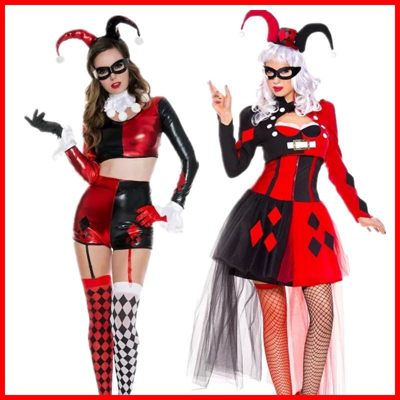 Halloween Women Joker Sexy Dress Costume