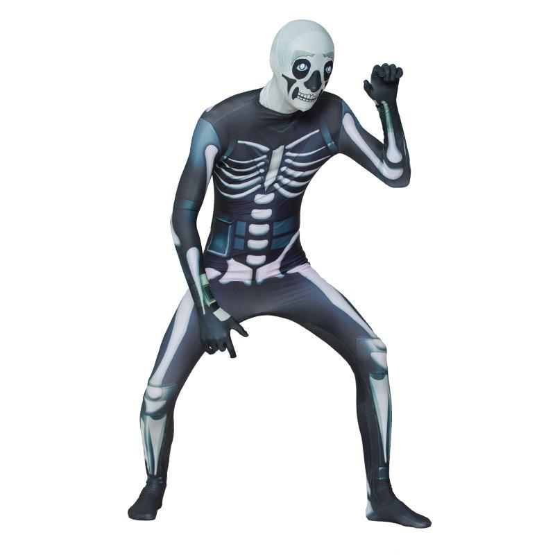 Fortnite Skull Trooper Jumpsuit Costume For Men