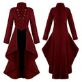 Middle Ages Retro Tuxedo Women Long Coat Punk Overcoat Costume