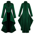 Middle Ages Retro Tuxedo Women Long Coat Punk Overcoat Costume