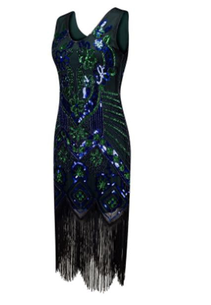 Latin Party Fringed Evening Dress