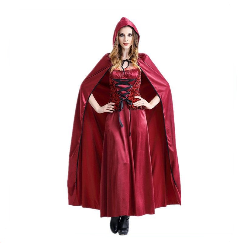 Halloween Costumes Little Red Riding Hood Long Dress Costume Queenhood