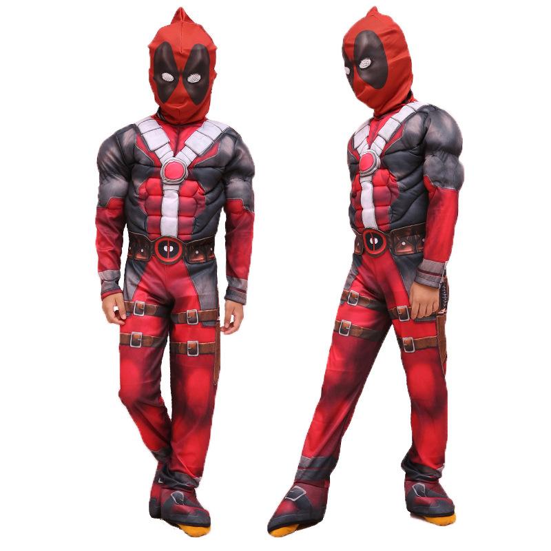 Deadpool Jumpsuit Costume For Children Halloween Cosplay