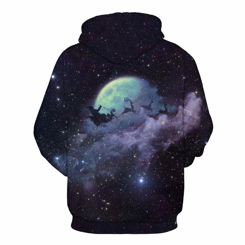 3D Print Hoodie - Star Night Pattern Pullover Hoodie  CSS047