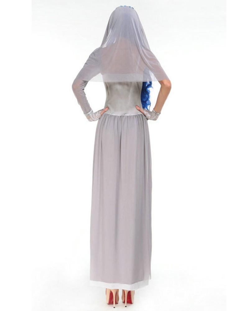 Grey Corpse Bride Cosplay Female Halloween Costume