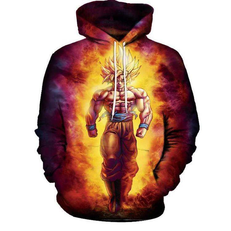 Dragon Ball Z Goku Super Saiyan Blue Awesome Pullover Hoodie CSOS032