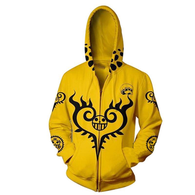 One Piece Hoodie - Trafalgar Law Zip Up Hoodie CSOS308