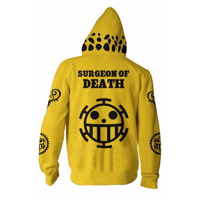 One Piece Hoodie - Trafalgar Law Zip Up Hoodie CSOS308