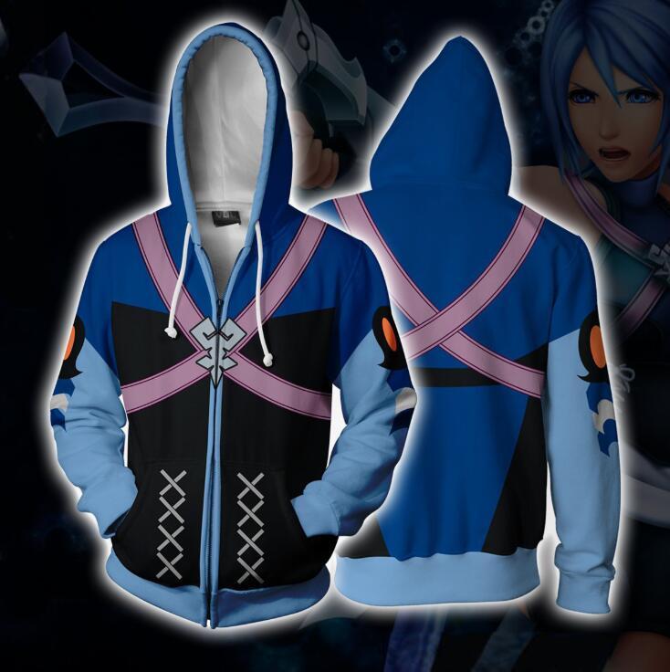 Kingdom Hearts Hoodie - Aqua Zip Up Hoodie CSOS315