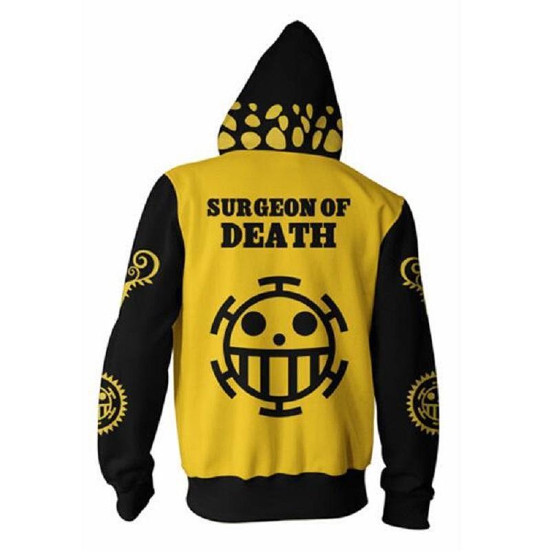 One Piece Hoodie - Trafalgar Law Zip Up Hoodie CSOS590