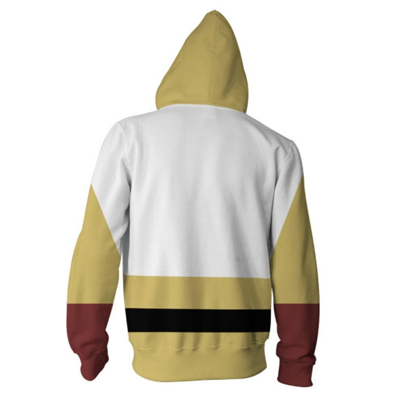 One Punch Man Hoodies - Saitama Zip Up Hooded Sweatshirt CSSO052