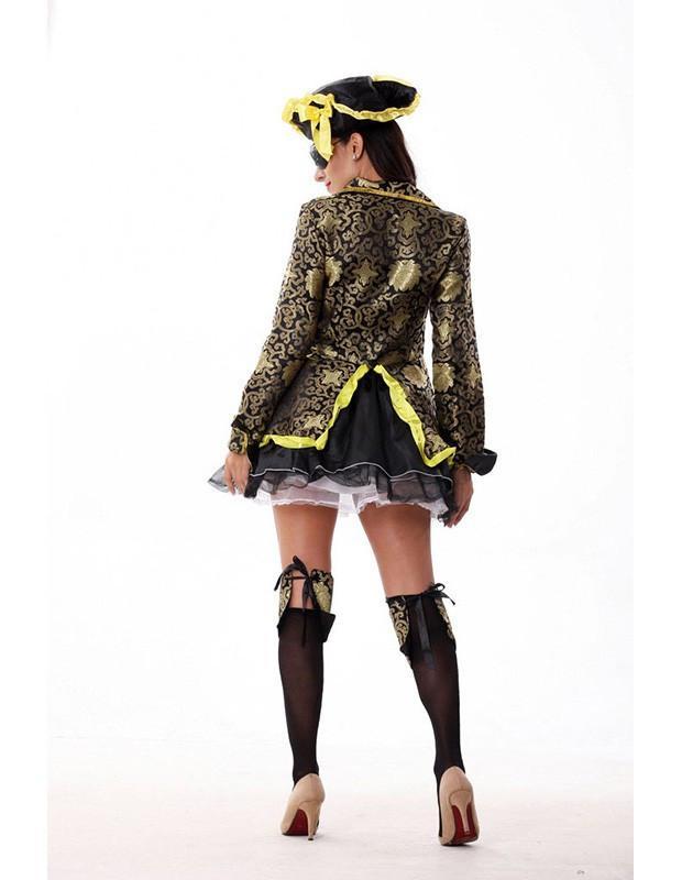 Deluxe Womens Caribbean Pirate Halloween Party Stage Costume