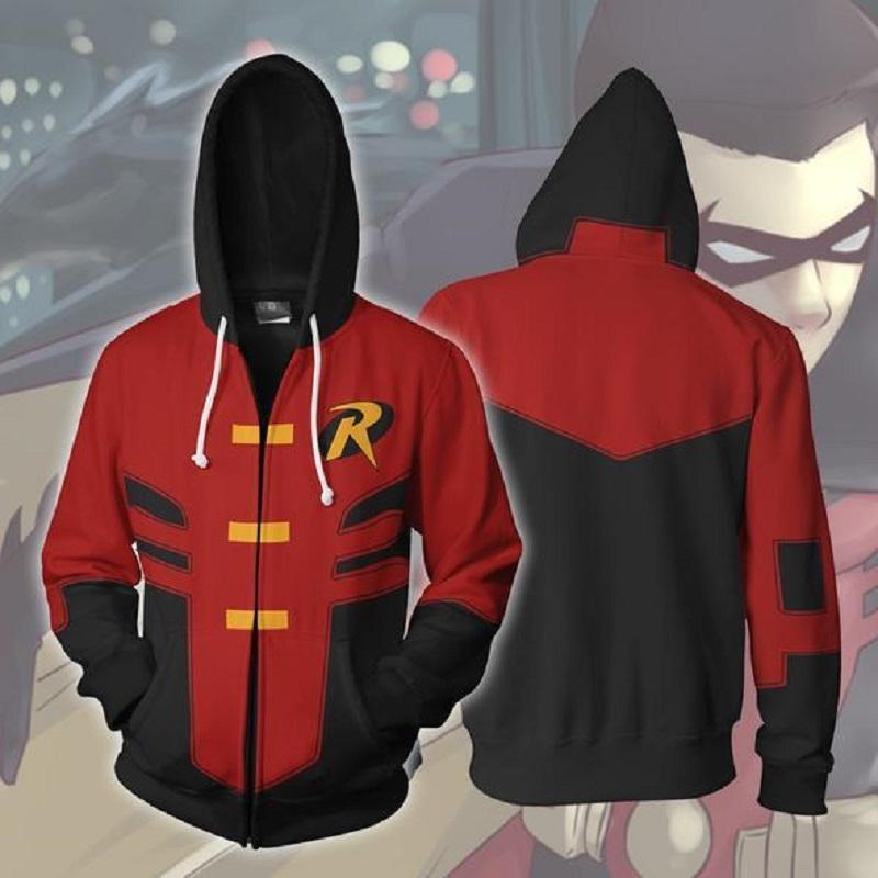 Batman Hoodie - Robin Tim Drake Zip Up Hoodie CSOS616