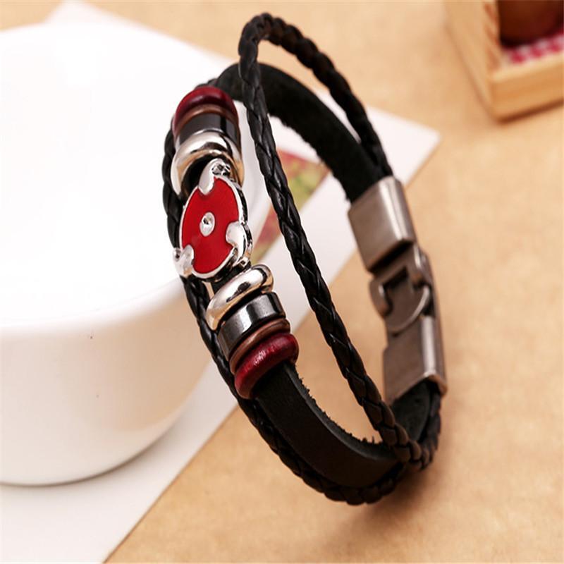 Naruto Sharingan Leather Bracelet