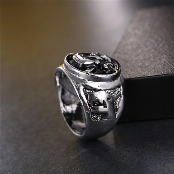 One Piece Rings Silver Plated Pirates Skull