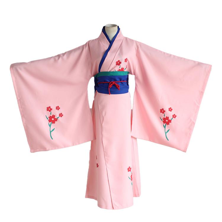 Gintama Cosplay - Shimura Tae (Kimono + Girdle + Lumbar Pad +  Waist Rope)