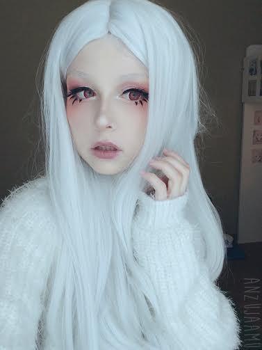 Cosplay Wig - Medium Silvery White wig